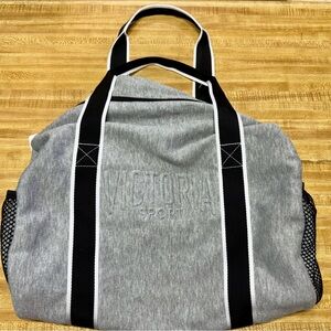 Victoria's Secret Gray and Navy Travel Bag
